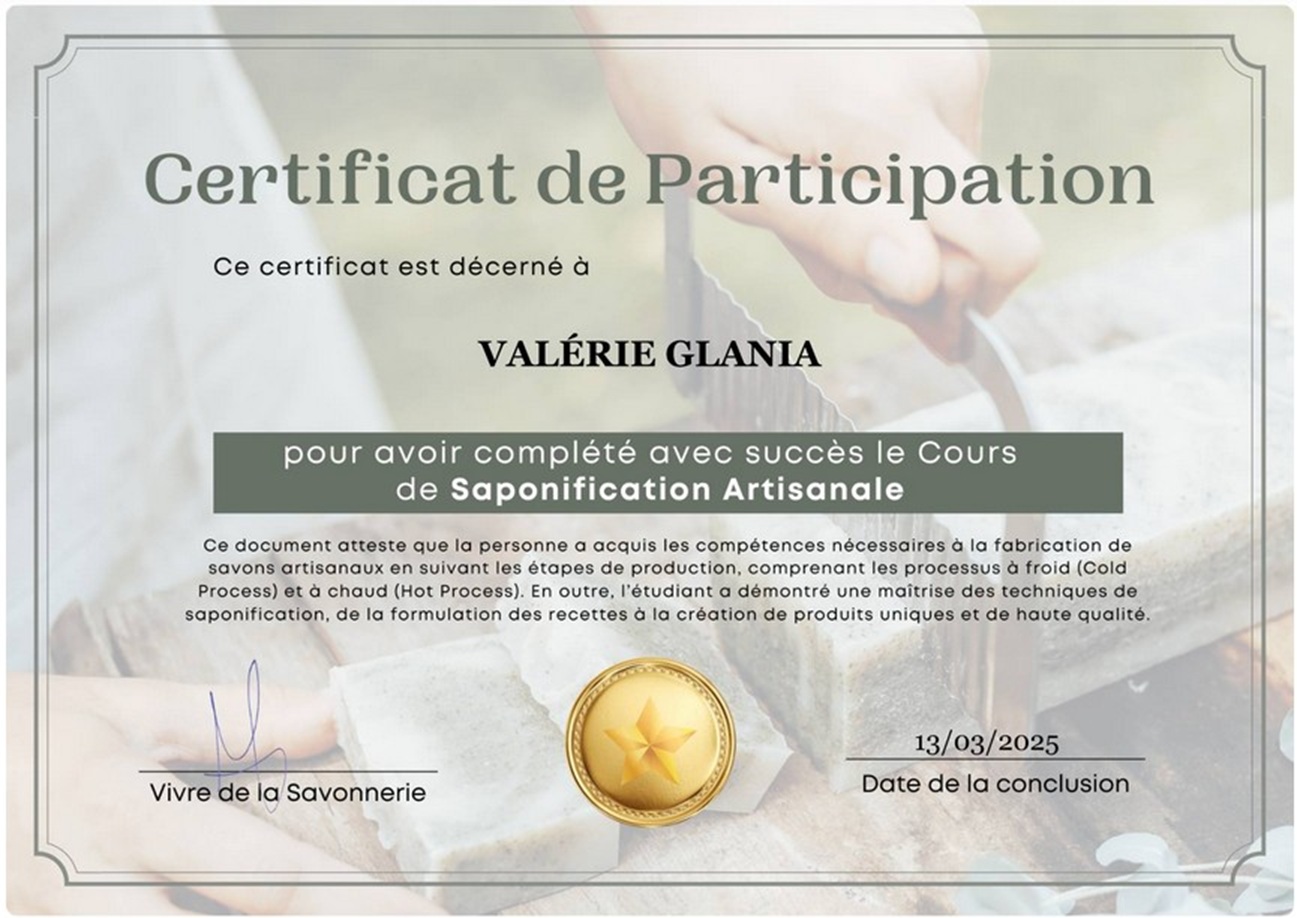 certification de la formatrice